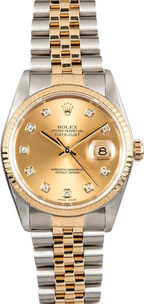 rolex datejust 36 two tone diamond dial